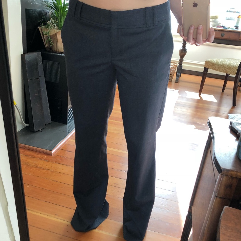 Grey bootcut trousers